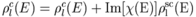 \rho^c_{l}(E) = \rho^c_{l}(E)+\rm{Im}[\chi(E)]\rho^{sc}_l(E)\,